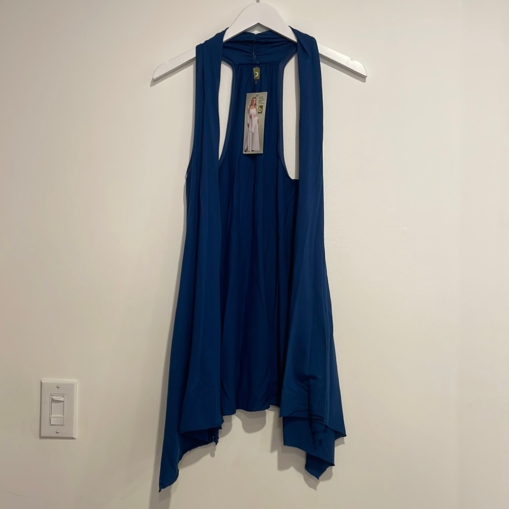 B. Brand, sleeveless cardigan